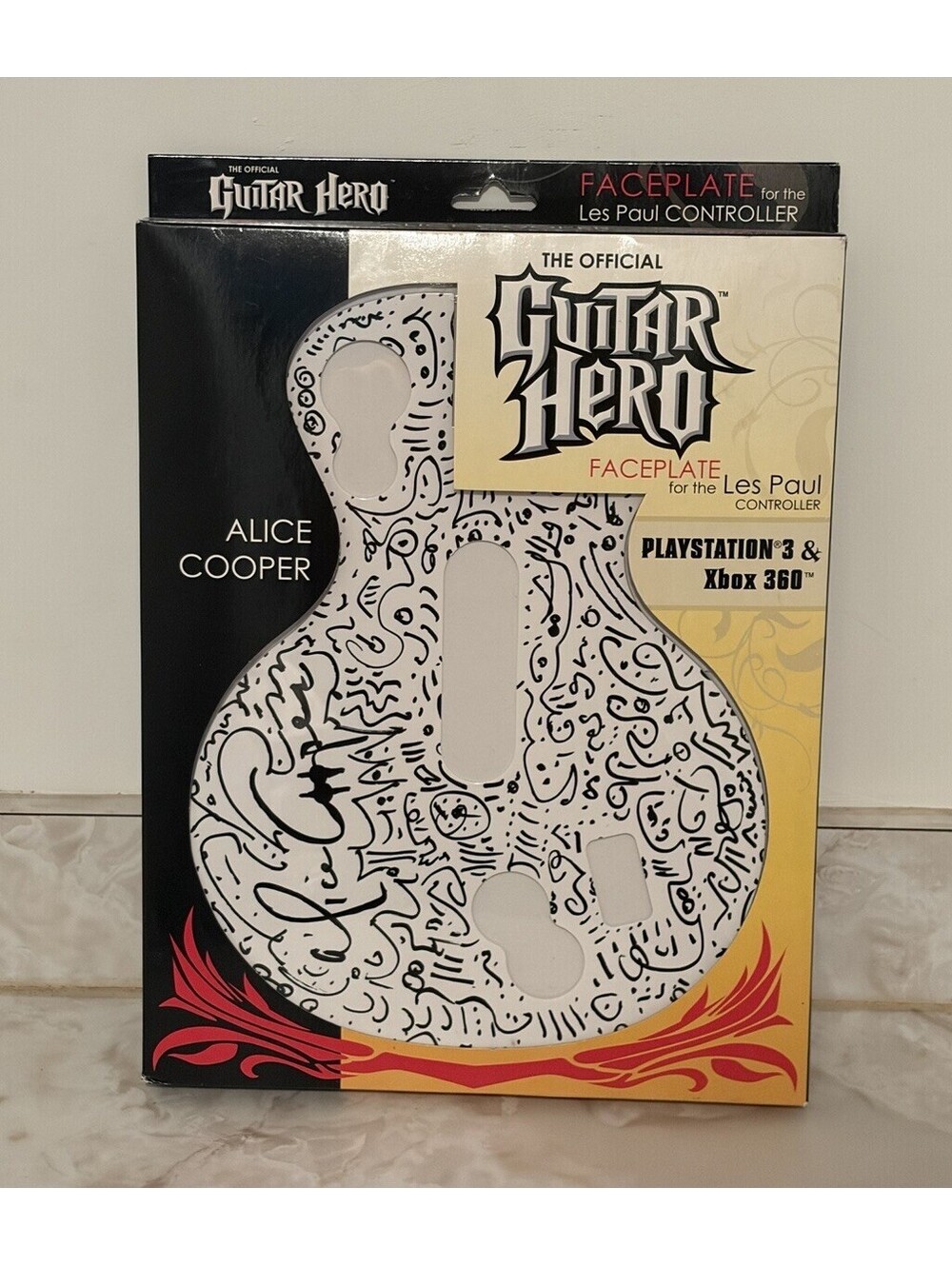 Limited Edition Alice Cooper Guitar Hero Controller Faceplate Xbox PlayStation
